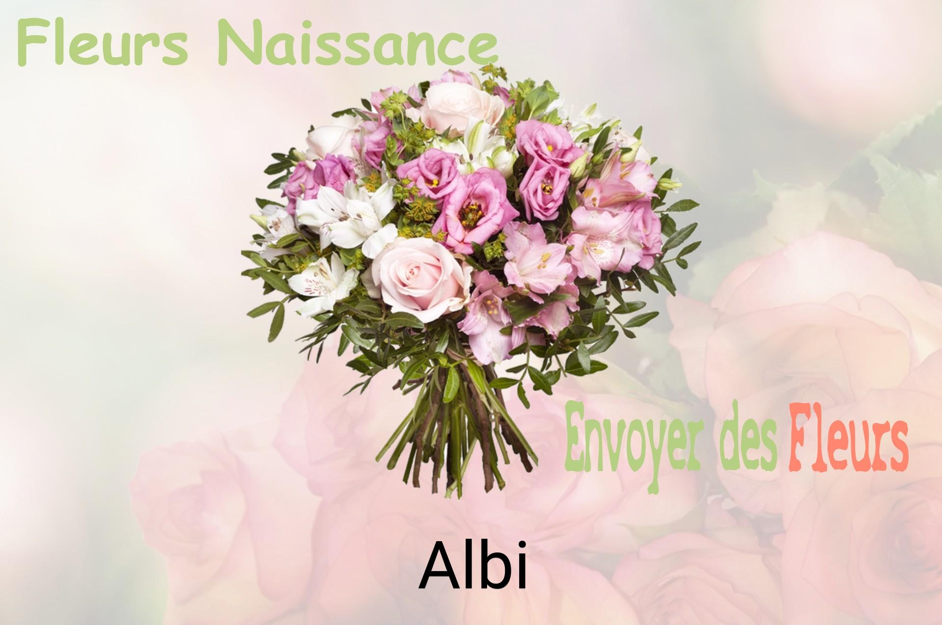 Bouquet de fleurs de naissance livré à Albi