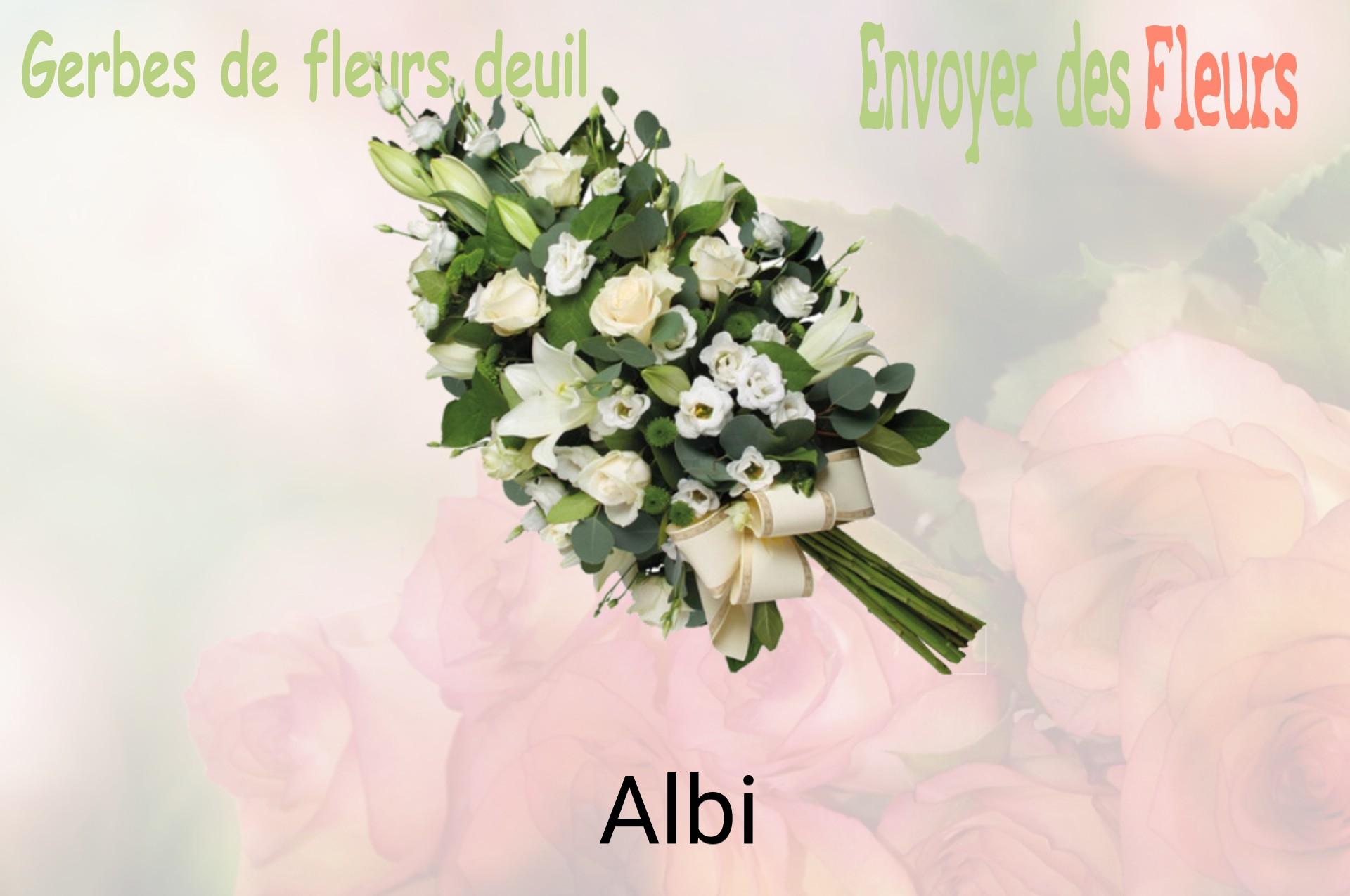 Gerbe de fleurs de deuil livrée à Albi